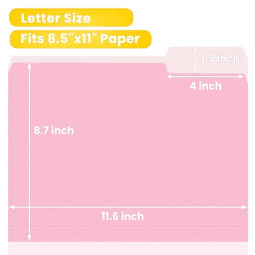 Eco-Friendly SUNEE File Folders, 30 Pack Manilla Folders 8.5 x 11, Set