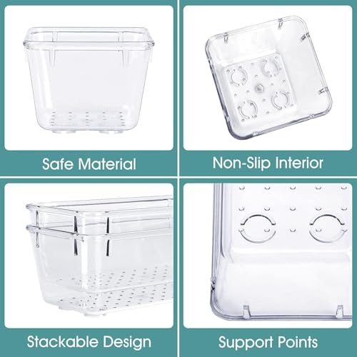 Eco-Friendly WOWBOX 25 PCS Clear Plastic Drawer Organizer Set,