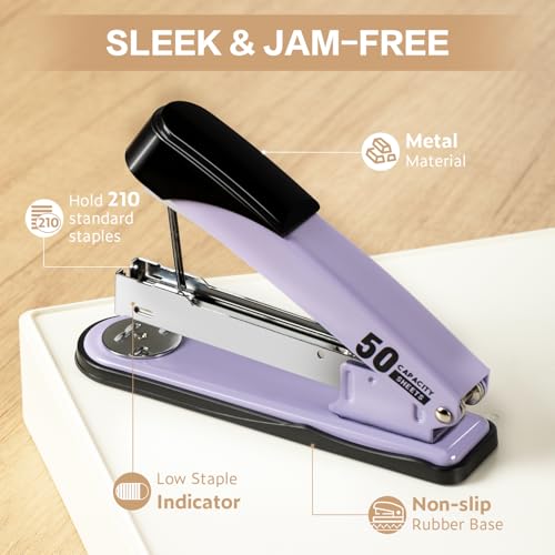 Eco-Friendly Deli Stapler Heavy Duty, Full Strip Staplers for Desk for Daily Use